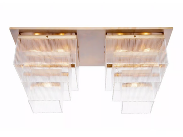 MONACO III - Ceiling lamp in brass and glass by Patinas Lighting - view 2